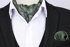 img 2 attached to 🧣 Stylish HISDERN Paisley Floral Jacquard Cravat: Must-Have Men's Accessory