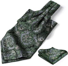 img 4 attached to 🧣 Stylish HISDERN Paisley Floral Jacquard Cravat: Must-Have Men's Accessory