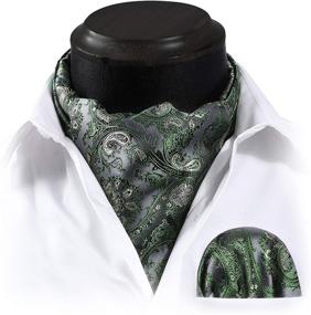 img 3 attached to 🧣 Stylish HISDERN Paisley Floral Jacquard Cravat: Must-Have Men's Accessory