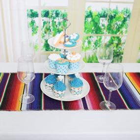 img 3 attached to Add Vibrant Colors To Your Special Occasions With Trlyc'S Mexican Table Runner Pack Of 6 - Perfect For Weddings, Birthday Parties, And Banquets