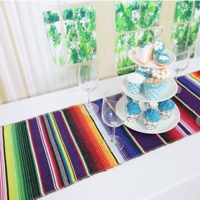 img 2 attached to Add Vibrant Colors To Your Special Occasions With Trlyc'S Mexican Table Runner Pack Of 6 - Perfect For Weddings, Birthday Parties, And Banquets