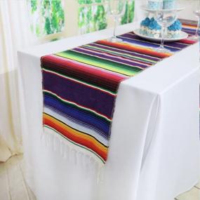 img 4 attached to Add Vibrant Colors To Your Special Occasions With Trlyc'S Mexican Table Runner Pack Of 6 - Perfect For Weddings, Birthday Parties, And Banquets