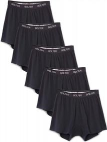 img 4 attached to Men'S Cotton Stretch Boxer Shorts 5-Pack
