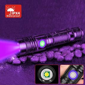 img 1 attached to DARKBEAM UV Flashlight 395Nm Blacklight Rechargeable USB, Wood'S Lamp Ultraviolet Black Light Handheld LED Portable With Clip, Resin Curing, Anti-Counterfeit, Detector For Pet Dog Urine, 2 Pack