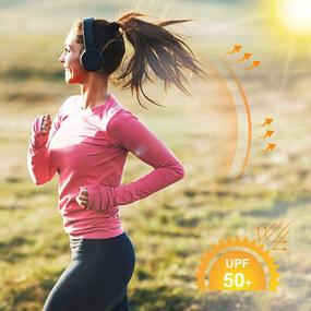 img 2 attached to Быстросохнущая женская футболка с длинным рукавом и защитой от солнца UPF 50+ — идеально подходит для бега, походов и тренировок на свежем воздухе