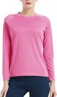 быстросохнущая женская футболка с длинным рукавом и защитой от солнца upf 50+ — идеально подходит для бега, походов и тренировок на свежем воздухе логотип