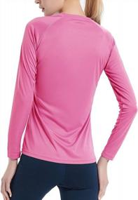 img 3 attached to Быстросохнущая женская футболка с длинным рукавом и защитой от солнца UPF 50+ — идеально подходит для бега, походов и тренировок на свежем воздухе