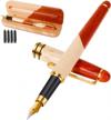 handcrafted luxury wooden fountain pen set - unique gift for writers and collectors logo