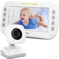 📹 high resolution 5.0" video baby monitor - long range, real time, extra-voice video, white logo