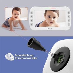 img 3 attached to 📹 High Resolution 5.0" Video Baby Monitor - Long Range, Real Time, Extra-Voice Video, White