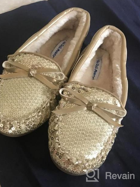 img 1 attached to Doll Maker Sequins Sparkle Moccasin Girls' Shoes for Flats review by Kahyin Hawkins