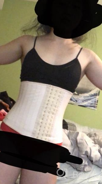 img 1 attached to YIANNA Underbust Sports Waist Trainer For Hourglass Body Shape And Tummy Control During Workouts - Short Torso Corset Body Shaper review by Joel Payne