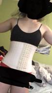 img 1 attached to YIANNA Underbust Sports Waist Trainer For Hourglass Body Shape And Tummy Control During Workouts - Short Torso Corset Body Shaper review by Joel Payne