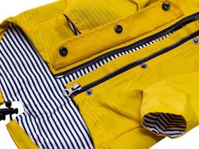 img 1 attached to 🐶 Ellie Dog Wear Yellow Zip-Up Dog Raincoat with Reflective Buttons, Pockets, Rain/Water Resistance, Adjustable Drawstring, and Removable Hood - Sizes XXS to XXL - Stylish Premium Dog Raincoats for Improved SEO