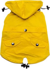 img 3 attached to 🐶 Ellie Dog Wear Yellow Zip-Up Dog Raincoat with Reflective Buttons, Pockets, Rain/Water Resistance, Adjustable Drawstring, and Removable Hood - Sizes XXS to XXL - Stylish Premium Dog Raincoats for Improved SEO