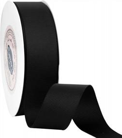 img 4 attached to Black Grosgrain Ribbon By VATIN 1 - 50-Yard Roll For Wedding, Baby Shower, And Gift Wrapping Projects