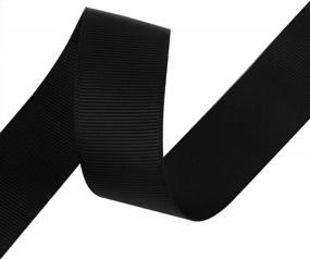 img 1 attached to Black Grosgrain Ribbon By VATIN 1 - 50-Yard Roll For Wedding, Baby Shower, And Gift Wrapping Projects