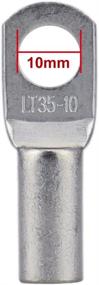 img 1 attached to Cllena Tinned Copper Battery Cable With Tubular Lug Ring Terminals - 2 AWG, 10-Pack