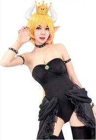 img 1 attached to C-ZOFEK Gold Bowsette Crown - Perfect Halloween Cosplay Accessory For Women!
