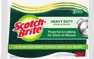 scotch-brite heavy duty scrub sponge (mmmhd3) 🧽 - yellow & green - pack of 3 логотип
