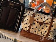 img 1 attached to Canvas Polka Dot Weekender Bag For Women - Duffle Bag With Shoe Compartment - Perfect Christmas Gift For Her In Blue review by Abbas Kumar