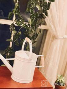 img 5 attached to Металлическая лейка на 1,3 галлона со съемным носиком - декоративная лейка для фермерских растений для внутреннего и наружного применения - идеальный рождественский подарок и украшение