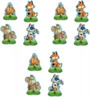 12 миниатюрных центральных украшений woodland friends - разноцветные украшения 5 дюймов от beistle логотип