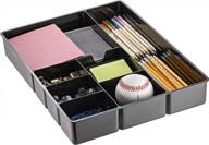 🖤 black deep drawer organizer tray with 8 compartments - 2 1/4"h x 15 1/8"w x 11 1/2"d by officemate logo