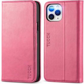 img 4 attached to Hot Pink TUCCH Wallet Case For IPhone 12 Pro Max 5G - 3 Credit Card Holders & 1 Money Slot Stand Folio Flip Cover [TPU Interior Protective Case]