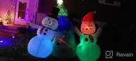 img 1 attached to 8Ft Christmas Inflatable Tree With Snowman Decoration - Color Changing Lights, Outdoor Blow Up Xmas Decor For Yard Lawn Garden By SEASONJOY review by Heather Johnson