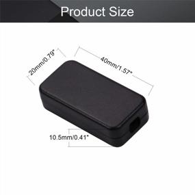 img 3 attached to 10-Pack Black ABS Plastic Enclosure Project Box для пылезащитных электронных соединений - 1,57 X 0,79 X 0,41 дюймов Идеально подходит для электронных проектов