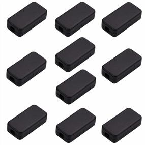 img 4 attached to 10-Pack Black ABS Plastic Enclosure Project Box для пылезащитных электронных соединений - 1,57 X 0,79 X 0,41 дюймов Идеально подходит для электронных проектов