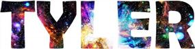 img 2 attached to Personalized Milky Way Wall Sticker - Custom Name Decal For Kids Room (4" Letter Height)