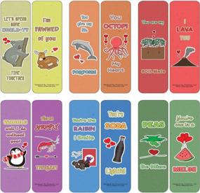 img 4 attached to 60-Pack Love Puns Bookmarks By Creanoso - Premium Quality Gift Idea For All Ages | Perfect For Stocking Stuffers, Party Favors & Giveaways On All Occasions