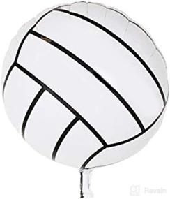 img 1 attached to 🎉 Vibrant 10-Piece Volleyball Sport Theme Birthday Party Decor: 18 Inch Aluminum Foil Balloons