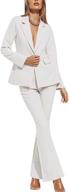 professional style for women: yynuda's business suit set with 1-button blazer and pant logo