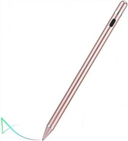 img 1 attached to Premium Pink Active Stylus for Apple iPad - Rechargeable Fine Point Stylus Pen for Touch Screens