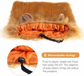 img 1 attached to Kyerivs Lion Mane For Dog - Large Medium With Ears Pet Lion Mane Costume Button Adjustable Holiday Photo Shoots Party Festival Occasion Light Brown