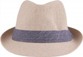 img 2 attached to Vintage Fedora Hat: Enimay'S Timeless And Lightweight Unisex Design