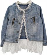 джинсовая куртка с кружевными деталями для девочек-малышей - стильная весенняя ковбойская верхняя одежда логотип