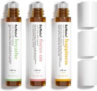 revive your senses with essential oil roll ons for massage, skin care, and home: breathe, focus, and happiness blends set - perfect fragrance gift for women and men logo