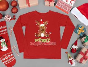 img 1 attached to 🦌 Cheeky Christmas Reindeer Long Sleeve Youth Kids T-Shirt