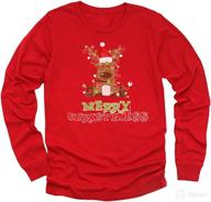 🦌 cheeky christmas reindeer long sleeve youth kids t-shirt логотип