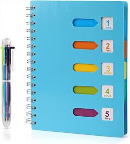 img 4 attached to Stay Organized & Colorful With Kesoto A5 Lined Notebook And Multicolored Pen Set