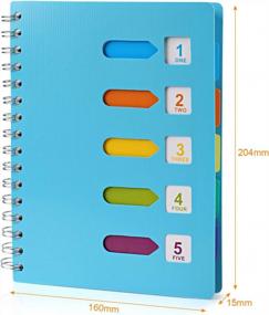 img 3 attached to Stay Organized & Colorful With Kesoto A5 Lined Notebook And Multicolored Pen Set