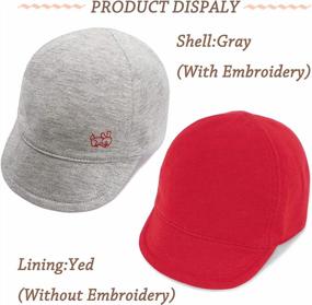 img 1 attached to Adorable Reversible Baby Baseball Cap With Delicate Shell Embroidery – Perfect Infant Sun Hat!