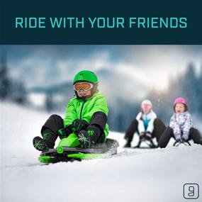 img 1 attached to Stratos Snow Bobsled For Kids от Gizmo Riders — управляемые снежные санки для 2 человек, идеально подходящие для детей от 3 лет и старше