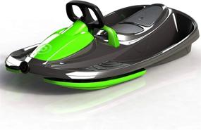 img 4 attached to Stratos Snow Bobsled For Kids By Gizmo Riders - 2 Person Steerable Snow Sled Ideal For Ages 3 And Up