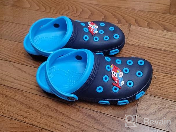 img 1 attached to VILOCY Cartoon Sandals Children Slipper Boys' Shoes review by Christopher Holker