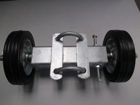 img 2 attached to Set Of 6 "Rut Runner" Rolling Gate Carrier Wheels For Smooth And Easy Movement Of Chain Link Fence Rolling Gates